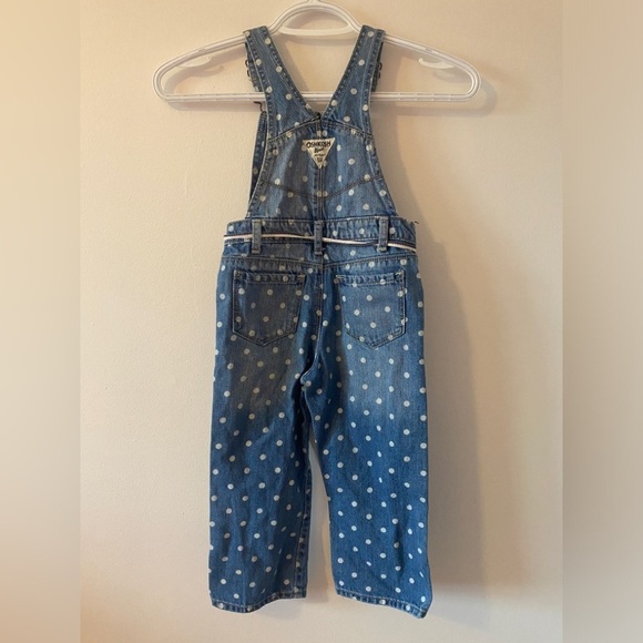 Oshkosh Polka Dot Overalls 3T - Picture 2 of 3